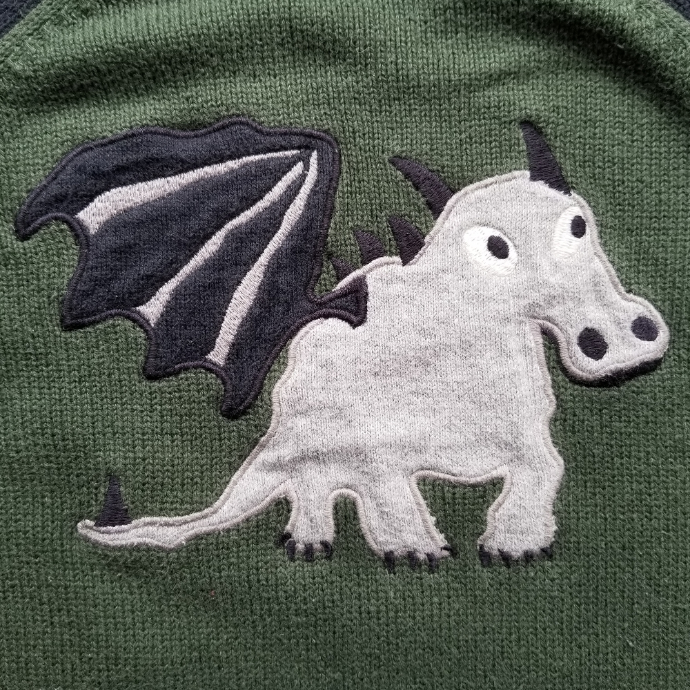 2010 vguc Gymboree 5T boys dragon sweater - Picture 2 of 8